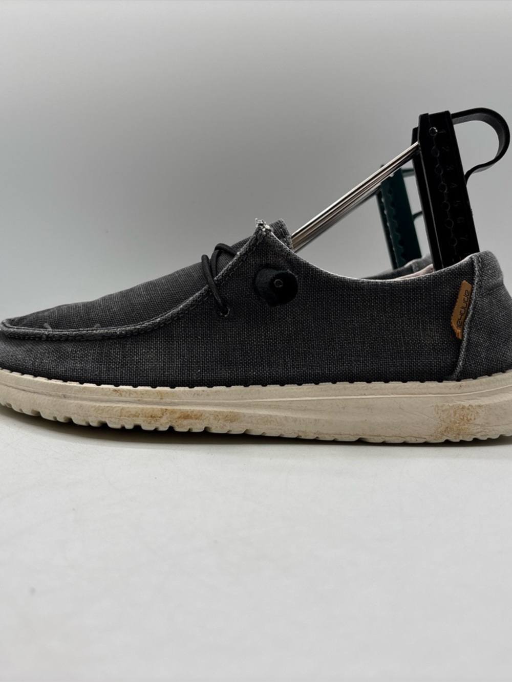 Hey Dude Wendy Chambray Off Black Women’s Size 6 121414949 Comfort Slip On Shoes